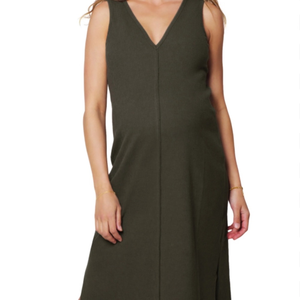 Ingrid & Isabel Olive Maternity Dress